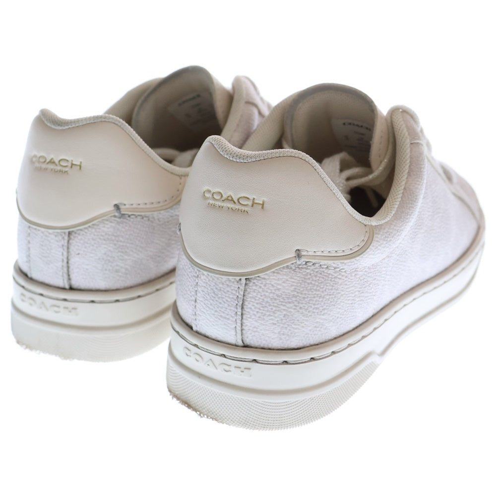 COACH(コーチ) シグネチャー キャンバス 総柄 ハイライン レースアップ ロースニーカー レディース ホワイト US7B/23.5cm CCN67