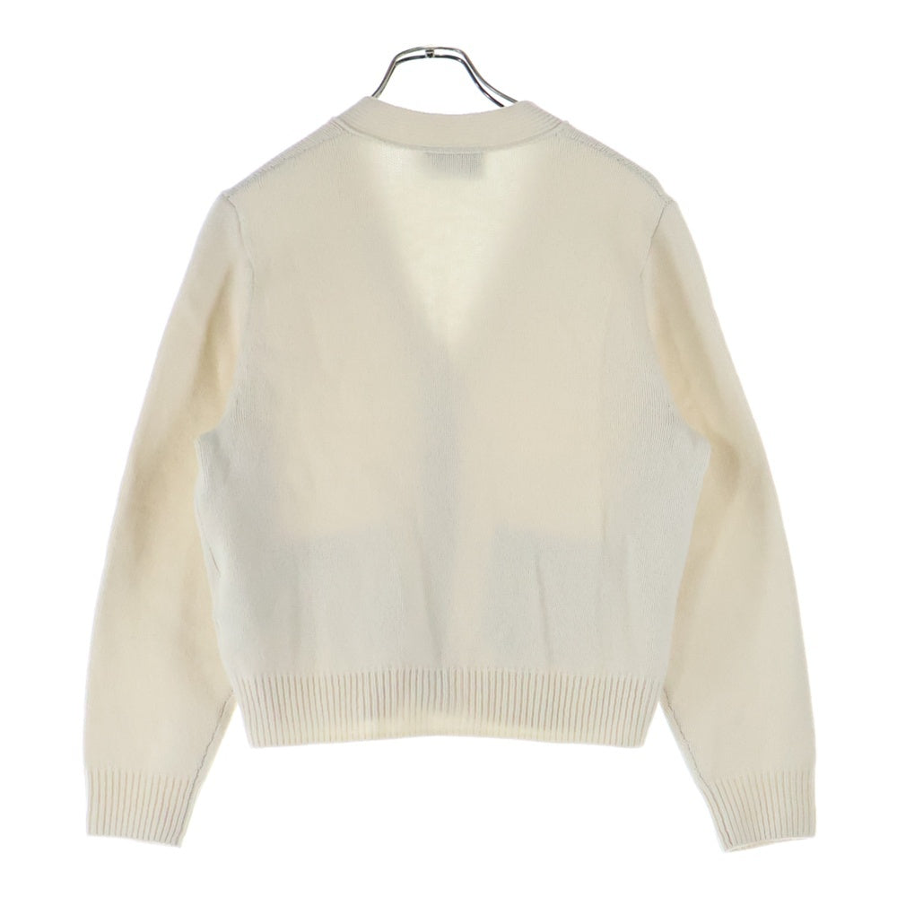 COACH(コーチ) ロゴデザインプレート ダブルポケット 5B ニット カーディガン レディース ホワイト