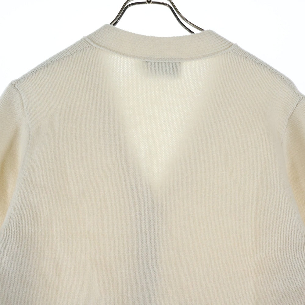 COACH(コーチ) ロゴデザインプレート ダブルポケット 5B ニット カーディガン レディース ホワイト