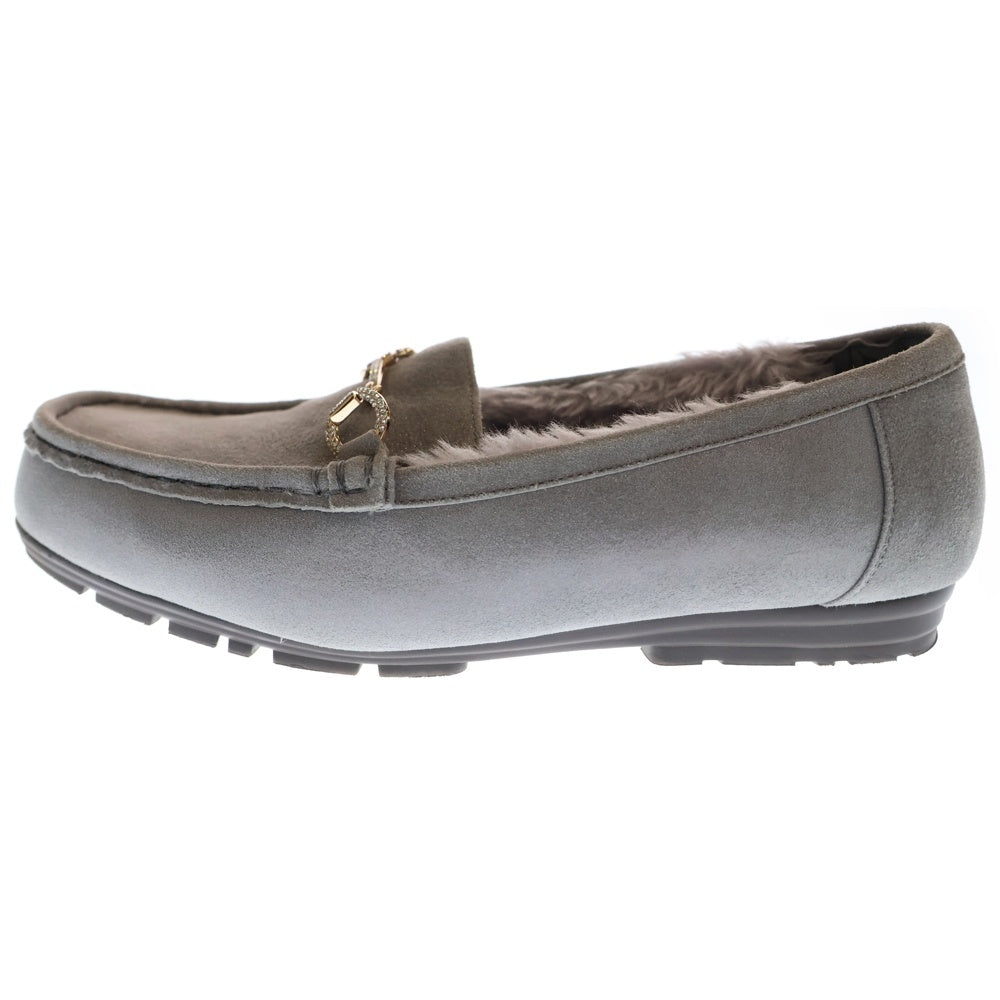 NO BRAND(ノーブランド) 25AW HIMIKO ヒミコ ビジュービット モカシンシューズ ローファー レディース グレー