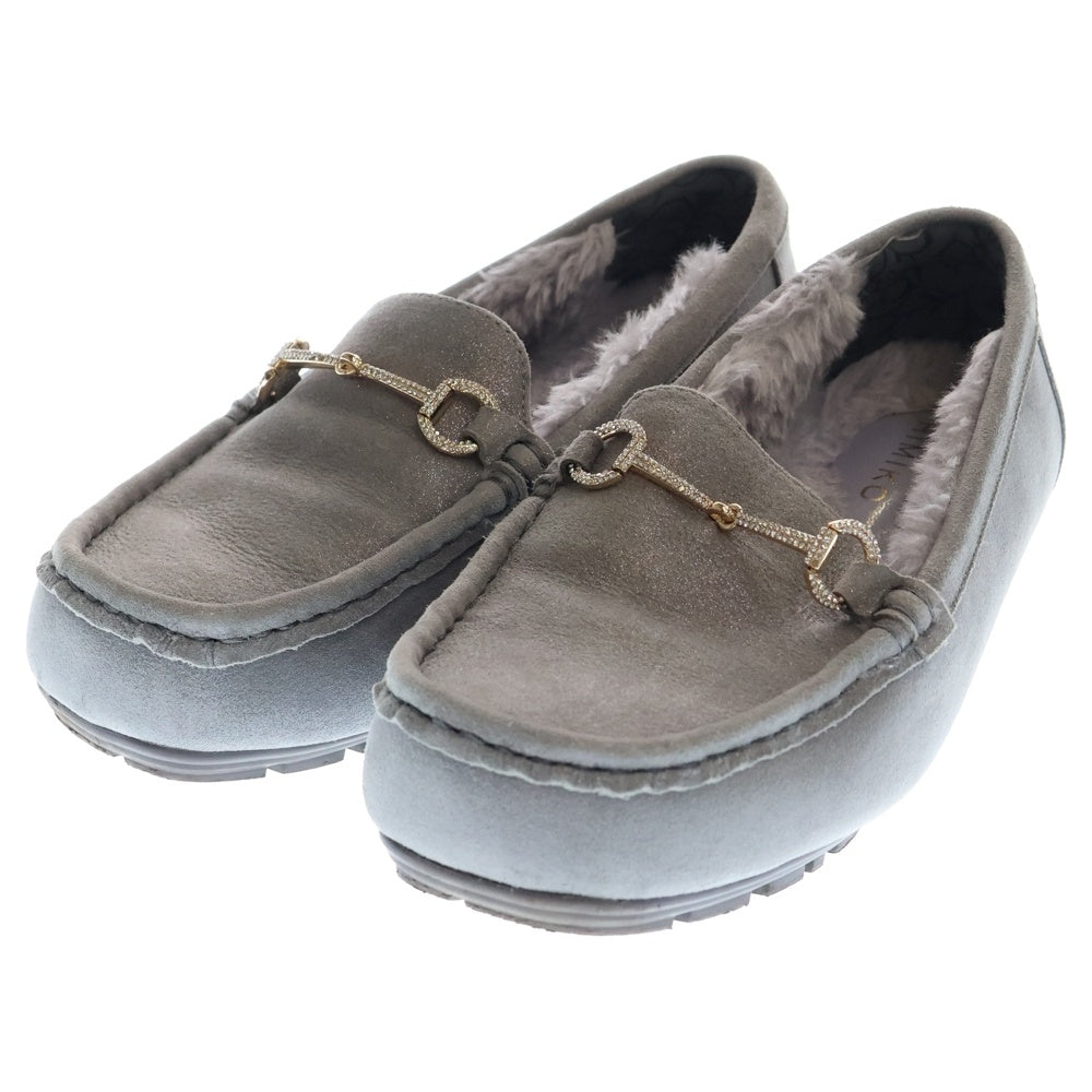 NO BRAND(ノーブランド) 25AW HIMIKO ヒミコ ビジュービット モカシンシューズ ローファー レディース グレー