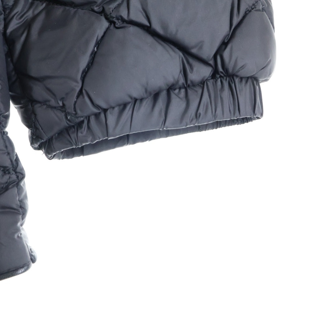 LAUREN RALPH LAUREN(ローレンラルフローレン) ショルダーエンブロイダリーデザイン マルチポケット ジップアップ キルティングジャケット レディース ブラック