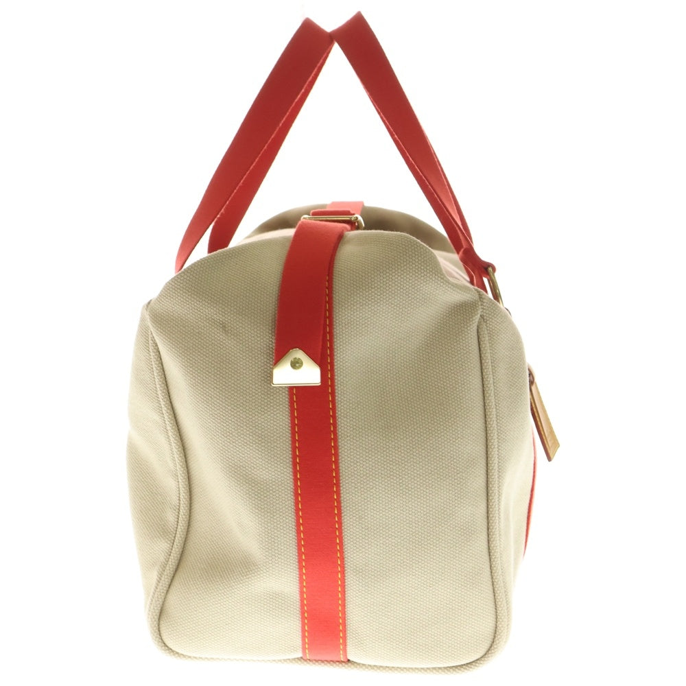 LOUIS VUITTON(ルイヴィトン) アンティグア カバ MM キャンバストートバッグ ベージュ/レッド M40035 FL0055