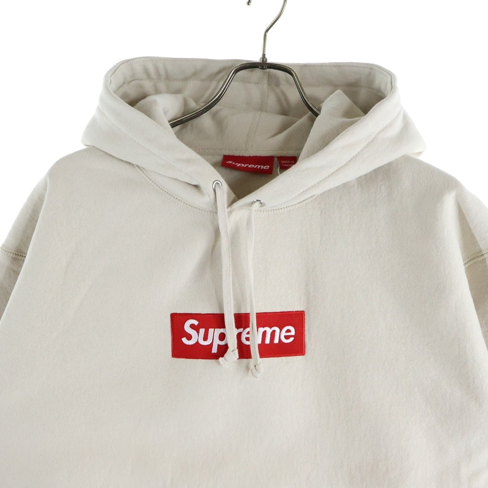 SUPREME(シュプリーム) 24AW Stone Box Logo Hooded Sweatshirt ストーン ボックス ロゴ フーデッド プルオーバースウェットパーカー フーディー ベージュ