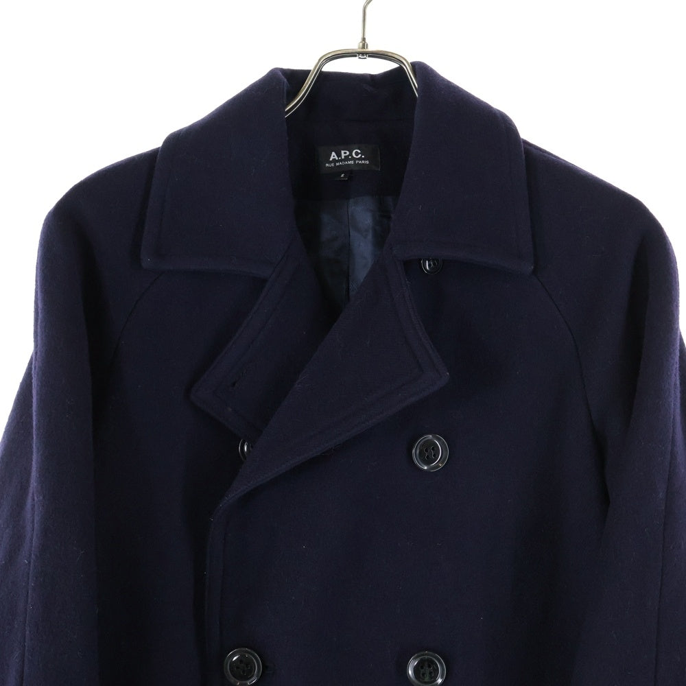 A.P.C(アーペーセー) ラトビア製 ウールナイロン Pコート ネイビー