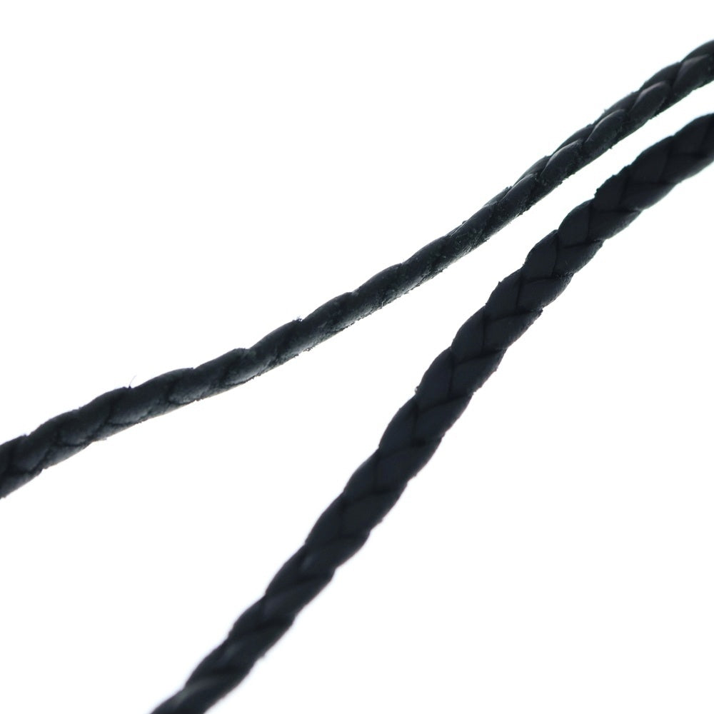 CHROME HEARTS(クロムハーツ) CH CRS LG BC ラージCHクロスペンダント Wボロチップ レザーブレイドネックレス シルバー BCA214