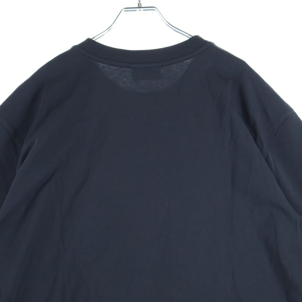 TOMMY HILFIGER(トミーヒルフィガー) エンブレムロゴ刺繍 クルーネック コットン 半袖Tシャツ カットソー ネイビー RE00509