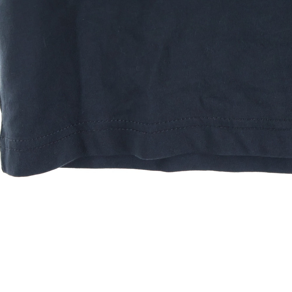 TOMMY HILFIGER(トミーヒルフィガー) エンブレムロゴ刺繍 クルーネック コットン 半袖Tシャツ カットソー ネイビー RE00509
