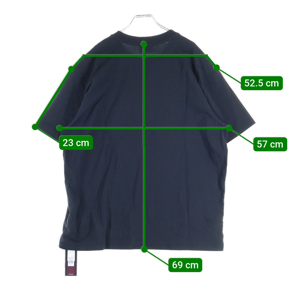 TOMMY HILFIGER(トミーヒルフィガー) エンブレムロゴ刺繍 クルーネック コットン 半袖Tシャツ カットソー ネイビー RE00509