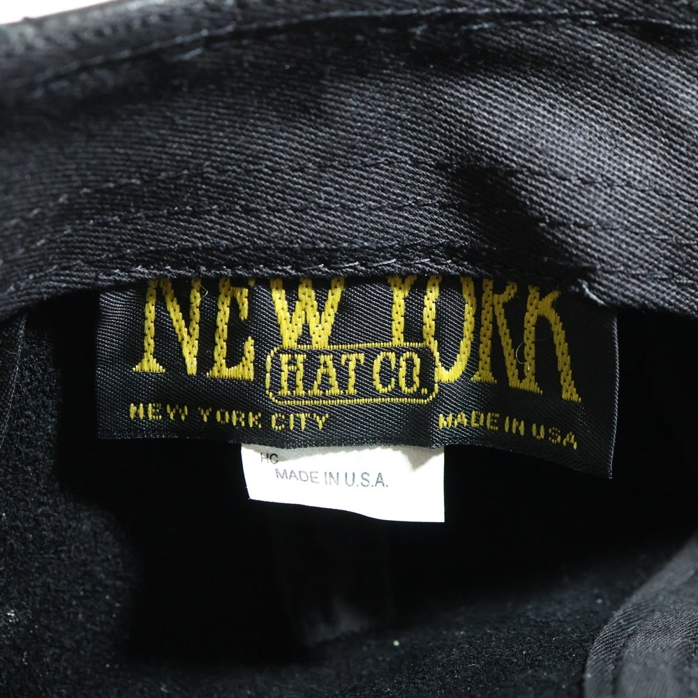 NEW YORK HAT(ニューヨークハット) レザー ハンチングキャップ 帽子 ブラック
