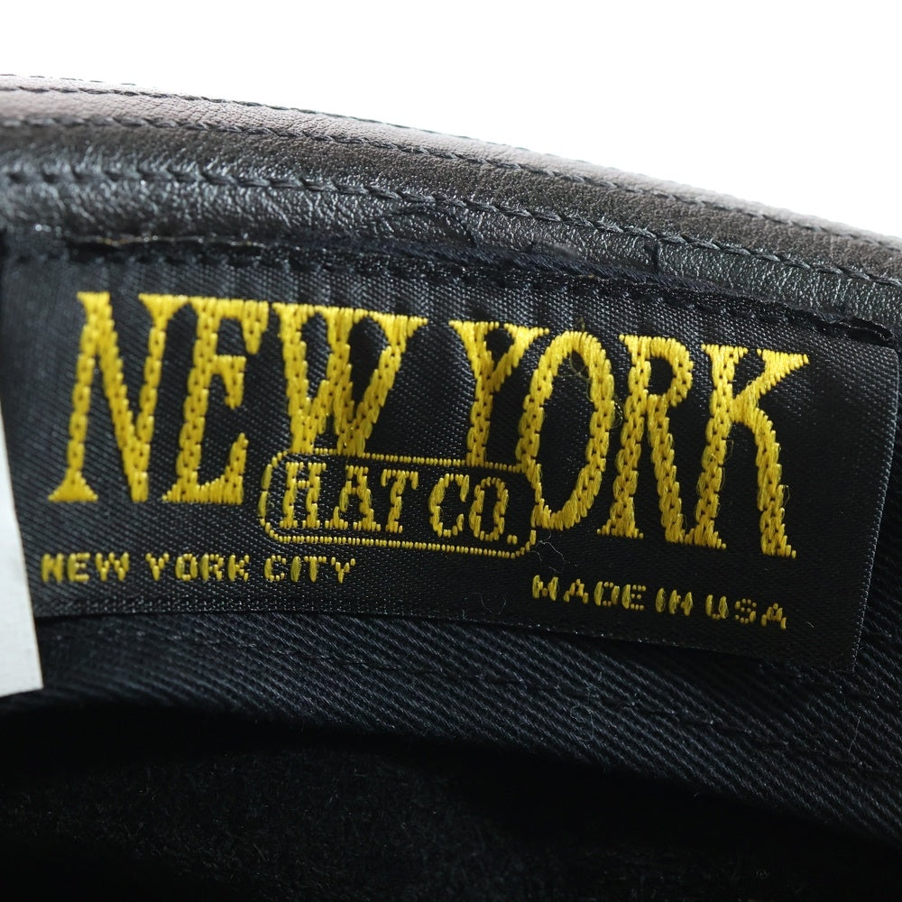 NEW YORK HAT(ニューヨークハット) レザー バケットハット 帽子 ブラック