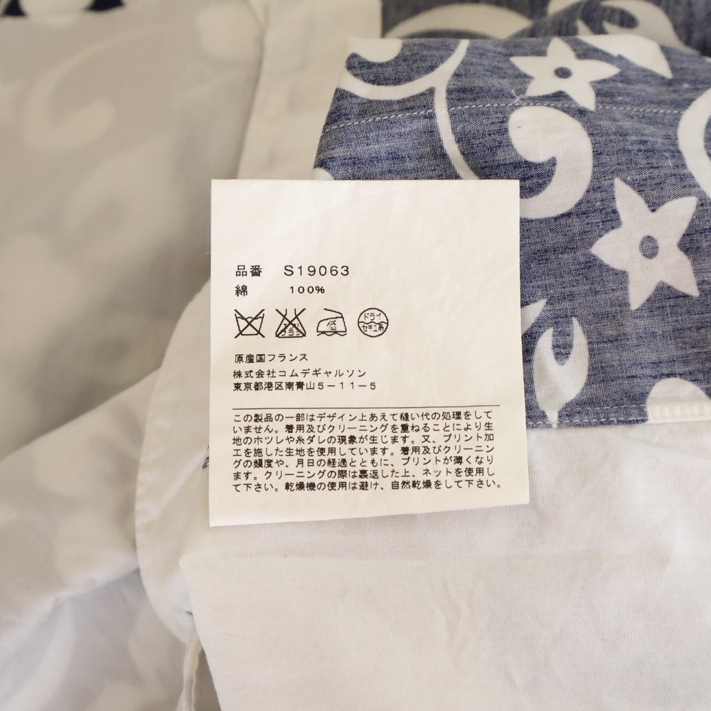 ＆コム デ ギャルソン フラワーモチーフシャツ ホワイト系 レディース XS ＆コム デ ギャルソン フラワーモチーフシャツ ホワイト系 レディース