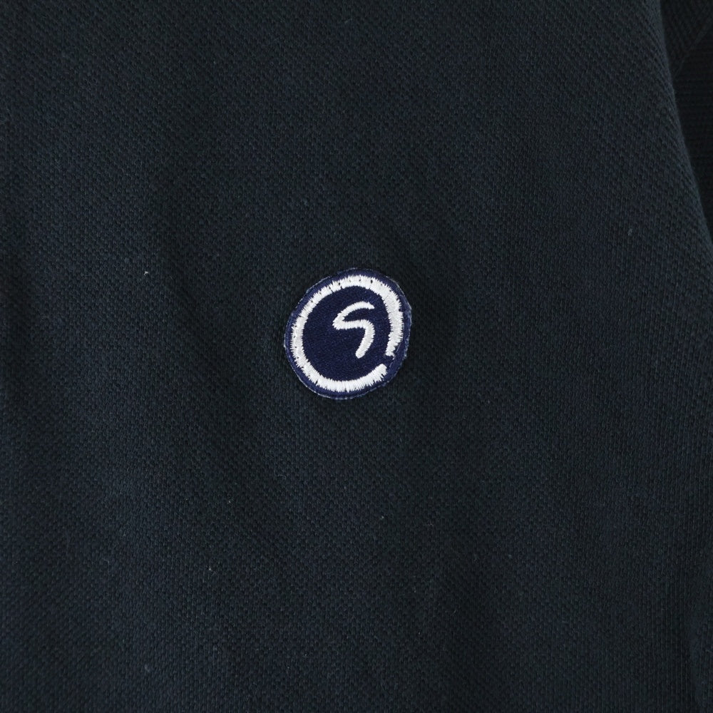 COMME des GARCONS SHIRT(コムデギャルソンシャツ) 07SS ワンポイントロゴ 半袖ポロシャツ ブラック S15081