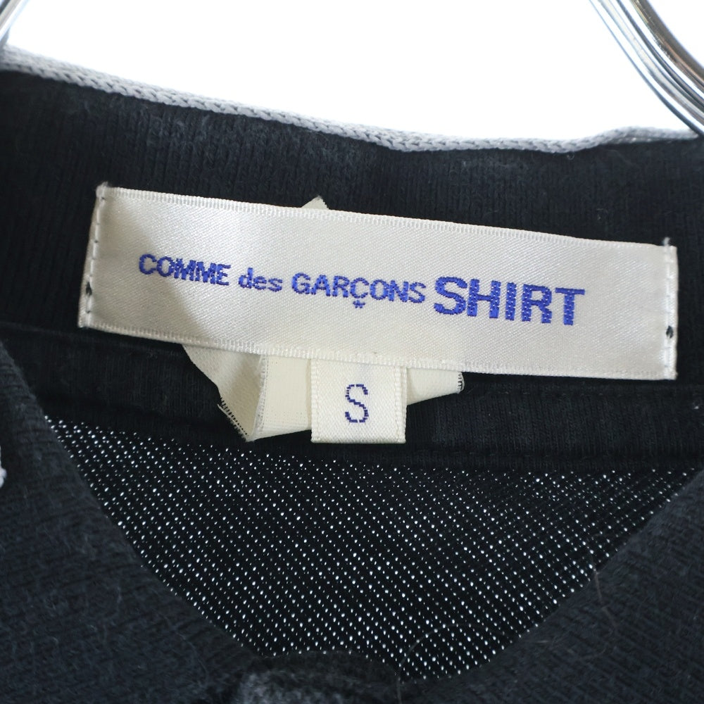 COMME des GARCONS SHIRT(コムデギャルソンシャツ) 07SS ワンポイントロゴ 半袖ポロシャツ ブラック S15081