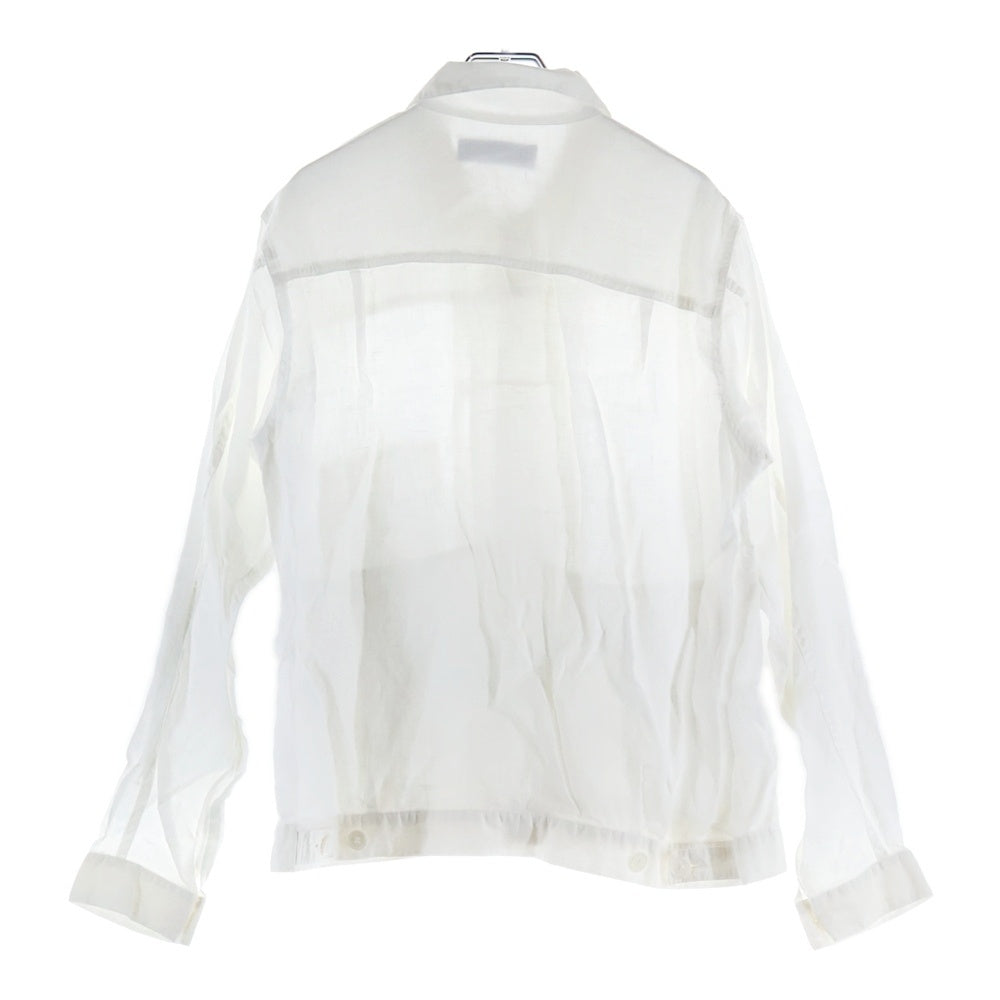 UNIVERSAL PRODUCTS(ユニバーサルプロダクツ) リネン 長袖シャツ ホワイト 161-60406A