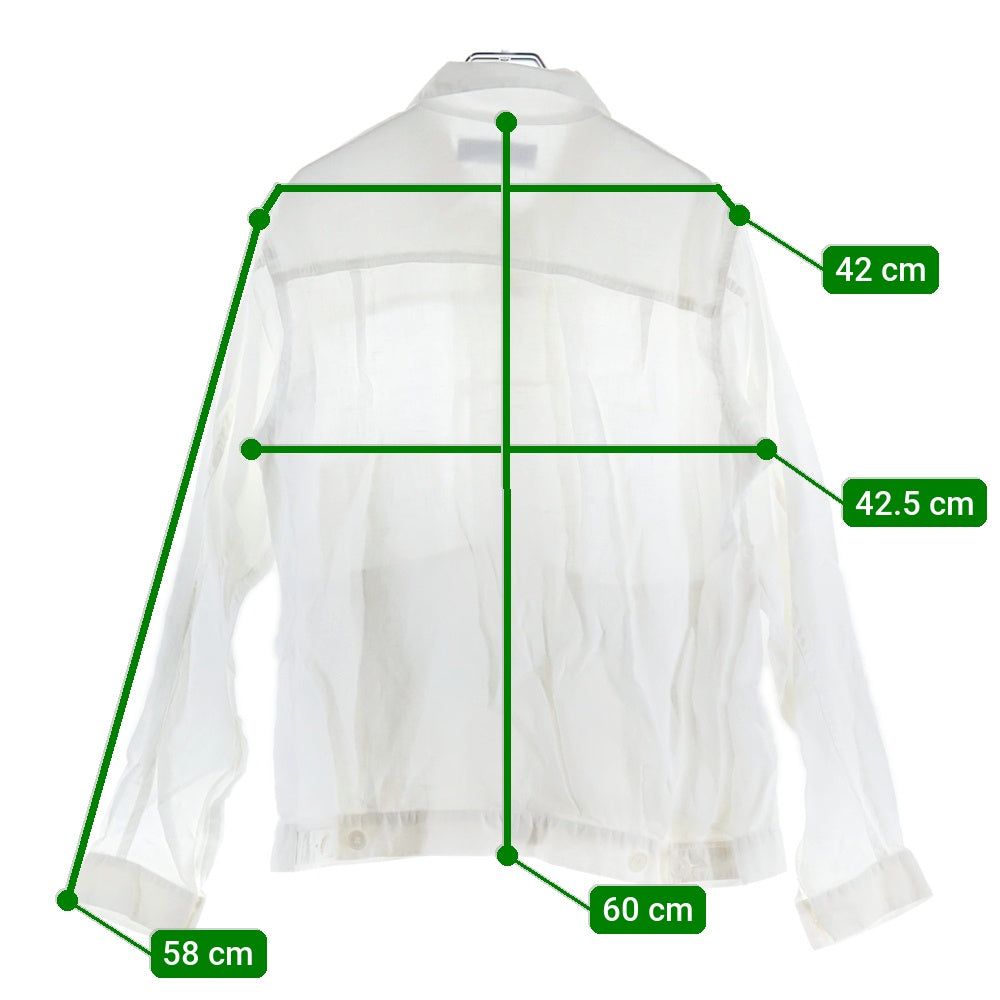 UNIVERSAL PRODUCTS(ユニバーサルプロダクツ) リネン 長袖シャツ ホワイト 161-60406A