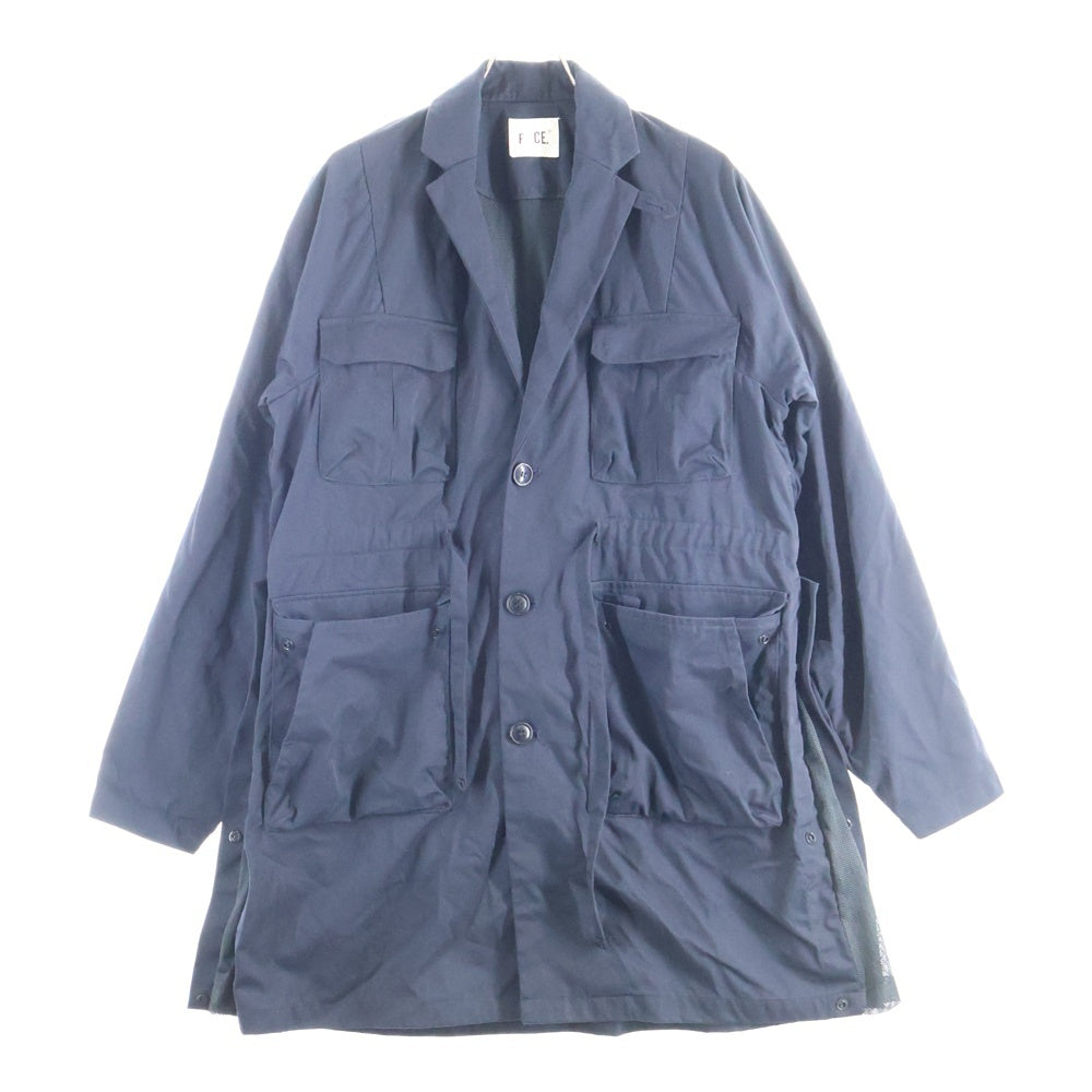 F/CE.(エフシー イー) ナイロン マルチポケット ロングコート ブラック F1801FCMC00008