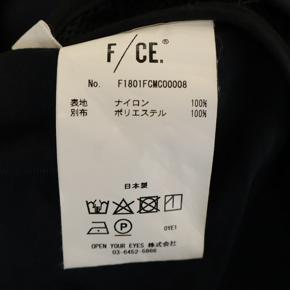 F/CE.(エフシー イー) ナイロン マルチポケット ロングコート ブラック F1801FCMC00008