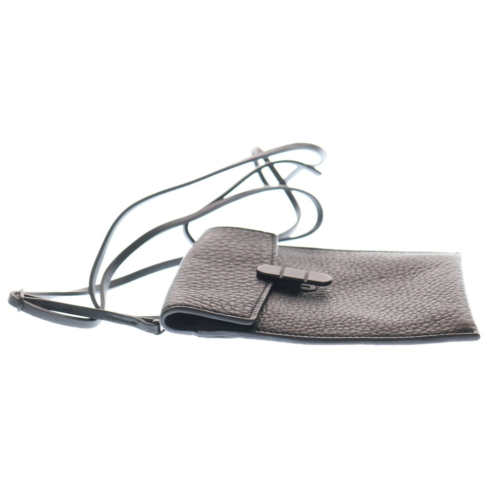 NO BRAND(ノーブランド) TOMOE トモエ レザー ショルダーサコッシュ バッグ ブラック