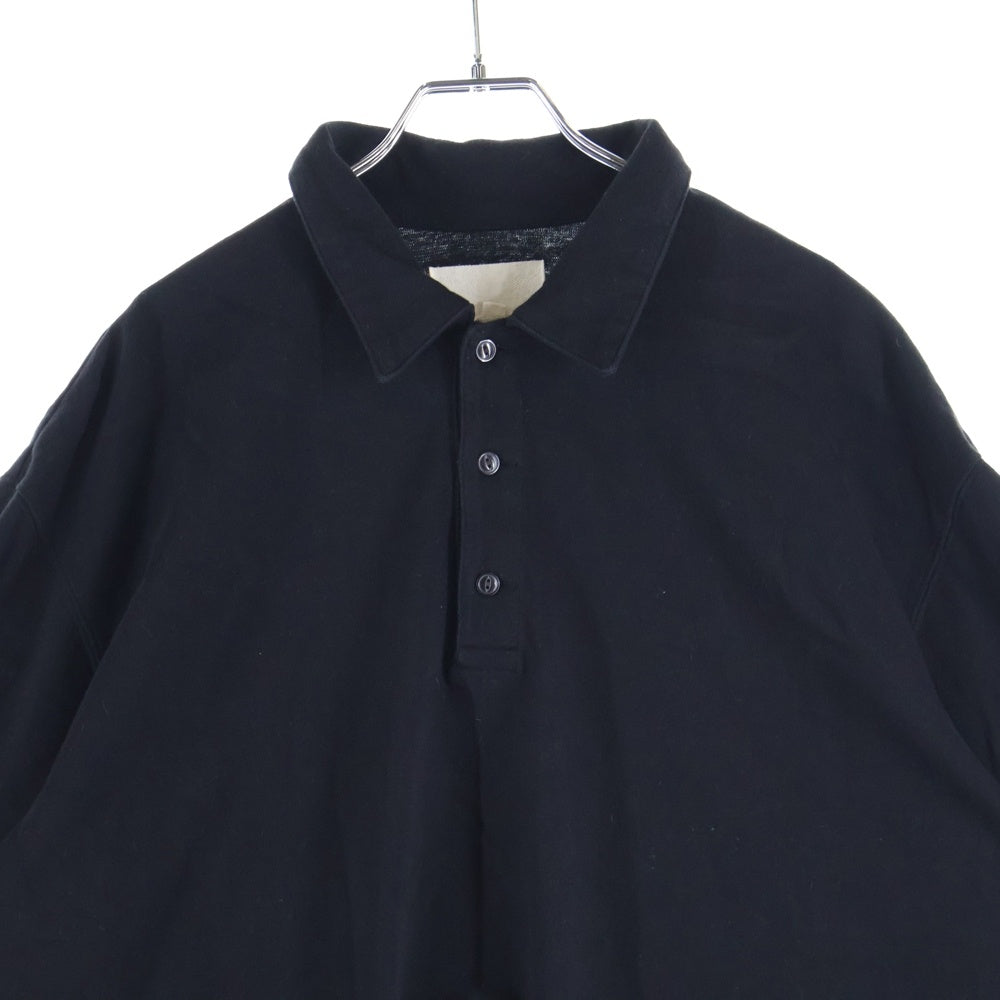 YOKO SAKAMOTO(ヨーコサカモト) コットン 半袖 ポロシャツ ブラック