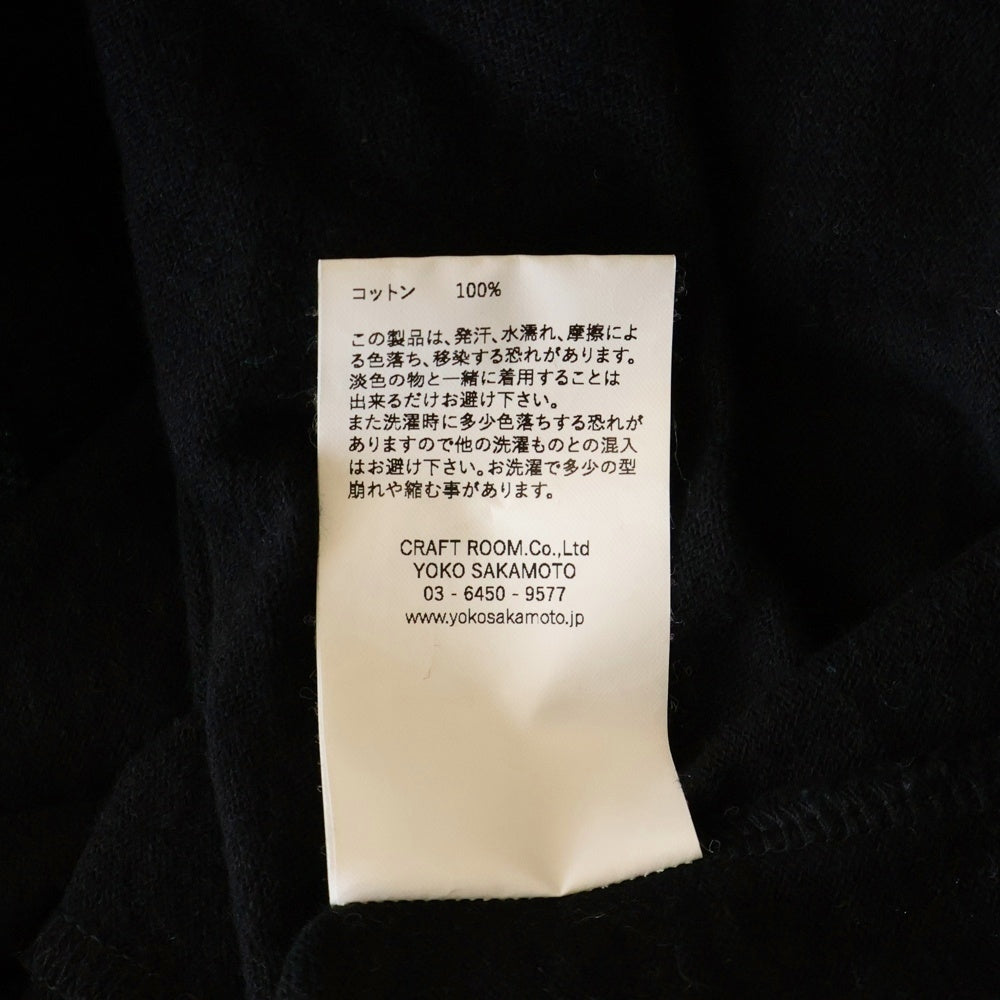 YOKO SAKAMOTO(ヨーコサカモト) コットン 半袖 ポロシャツ ブラック
