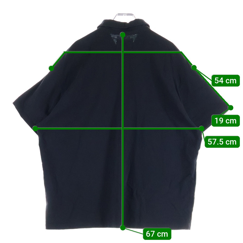 YOKO SAKAMOTO(ヨーコサカモト) コットン 半袖 ポロシャツ ブラック