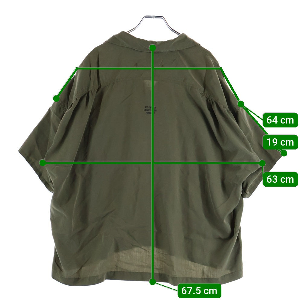 DELUXE(デラックス) FREEDOM フリーダム レーヨン オーバーシャツ カーキ 21SD1299