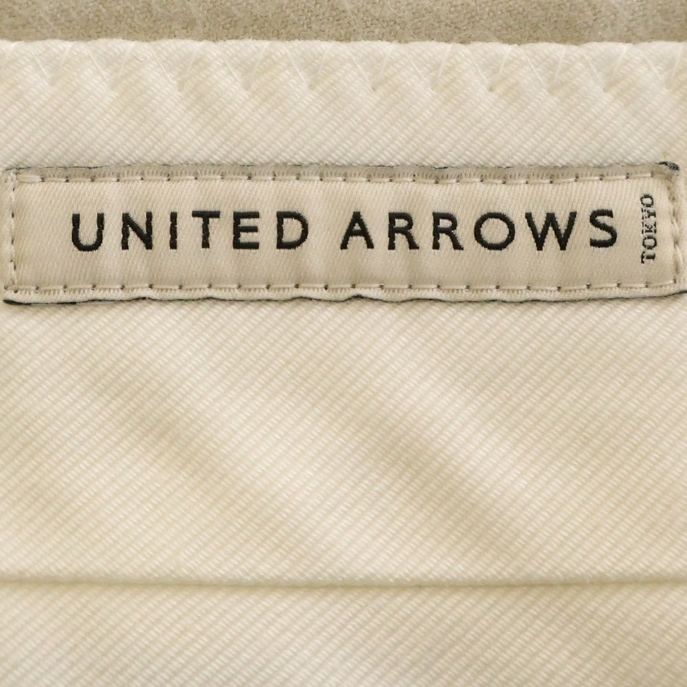UNITED ARROWS(ユナイテッドアローズ) ウール センタープレス スラックスパンツ アイボリー