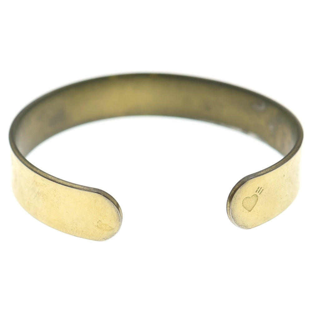 HUMAN MADE(ヒューマンメイド) BANGLE ロゴデザイン刻印 バングル ブレスレット ゴールド
