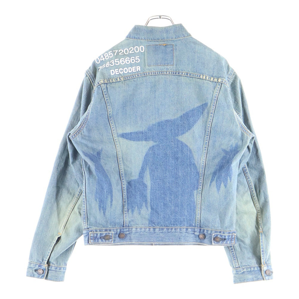 Levi's(リーバイス) ×FUTURA LABORATORIES フューチュラ ラボラトリーズ リメイク エンブロイダリーデザイン バックプリント マルチポケット デニムジャケット インディゴ 70505-02
