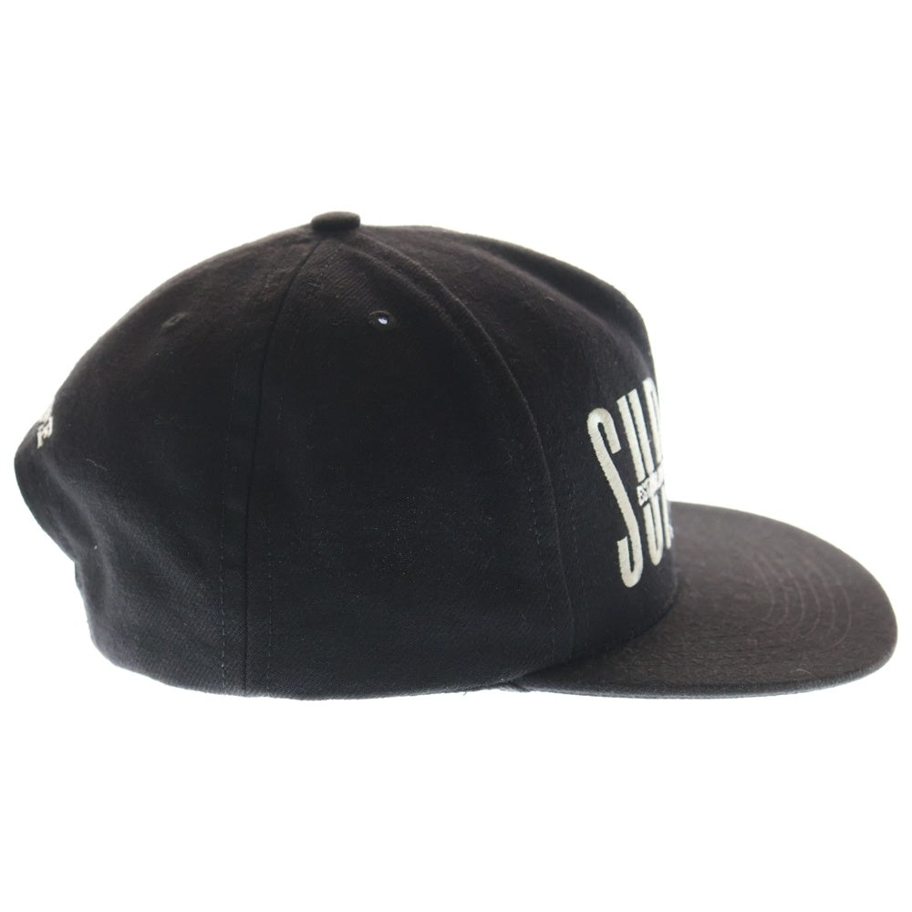 SUPREME(シュプリーム) 18AW Global 6 Panel Cap グローバル ロゴエンブロイダリー キャップ 帽子 ブラック