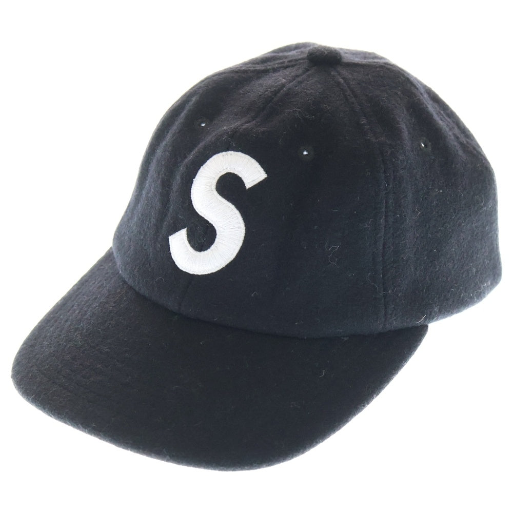SUPREME(シュプリーム) 22AW Boiled Wool S Logo 6-Panel ボイルドウール エスロゴ キャップ 帽子 ブラック