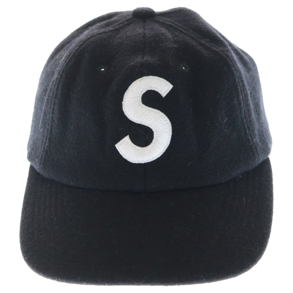 SUPREME(シュプリーム) 22AW Boiled Wool S Logo 6-Panel ボイルドウール エスロゴ キャップ 帽子 ブラック