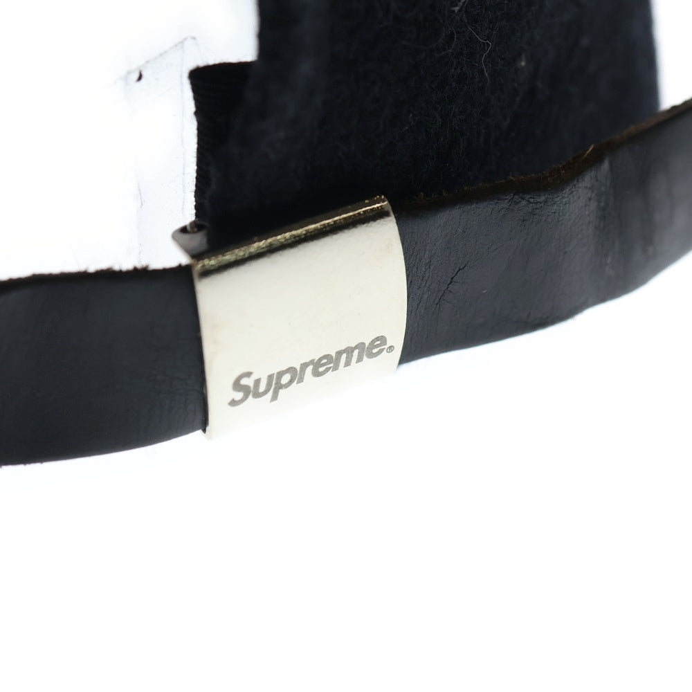 SUPREME(シュプリーム) 22AW Boiled Wool S Logo 6-Panel ボイルドウール エスロゴ キャップ 帽子 ブラック
