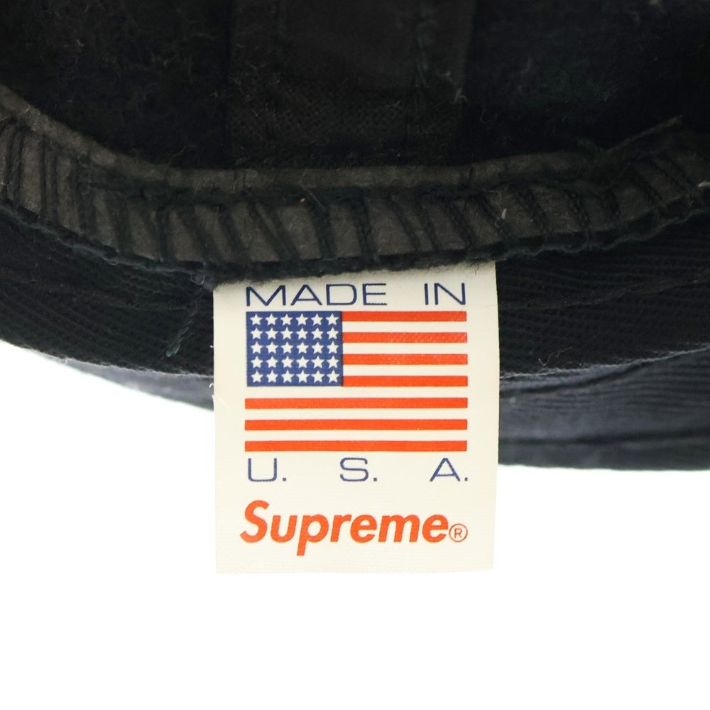 SUPREME(シュプリーム) 22AW Boiled Wool S Logo 6-Panel ボイルドウール エスロゴ キャップ 帽子 ブラック