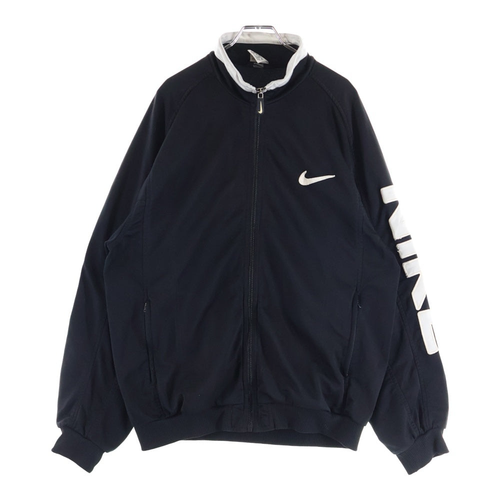 NIKE(ナイキ) 90S VINTAGE TRACK JACKET ヴィンテージ 白タグ アームゴツナイキロゴ ジップアップトラックジャケット ブラック/ホワイト