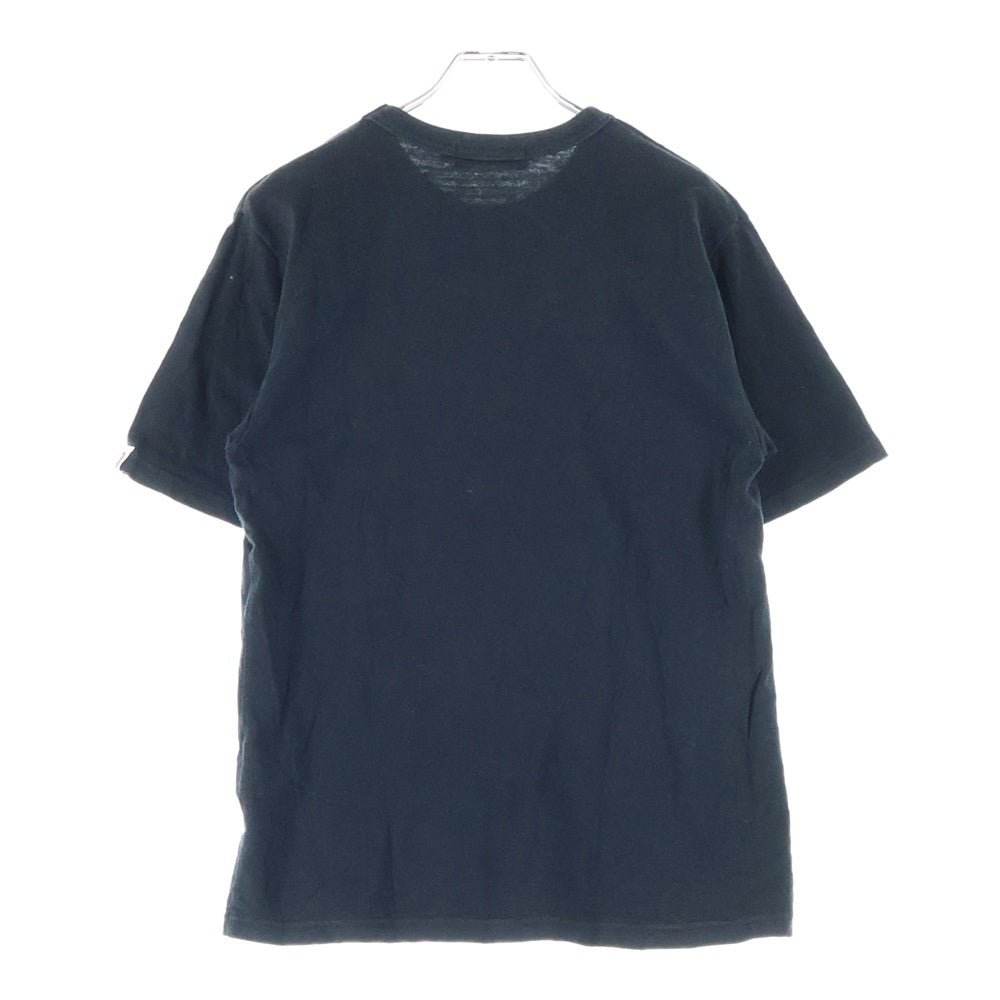 A BATHING APE(アベイシングエイプ) THE BAPE ザ ベイプ フロントロゴデザイン クルーネック カットソー 半袖Tシャツ ブラック