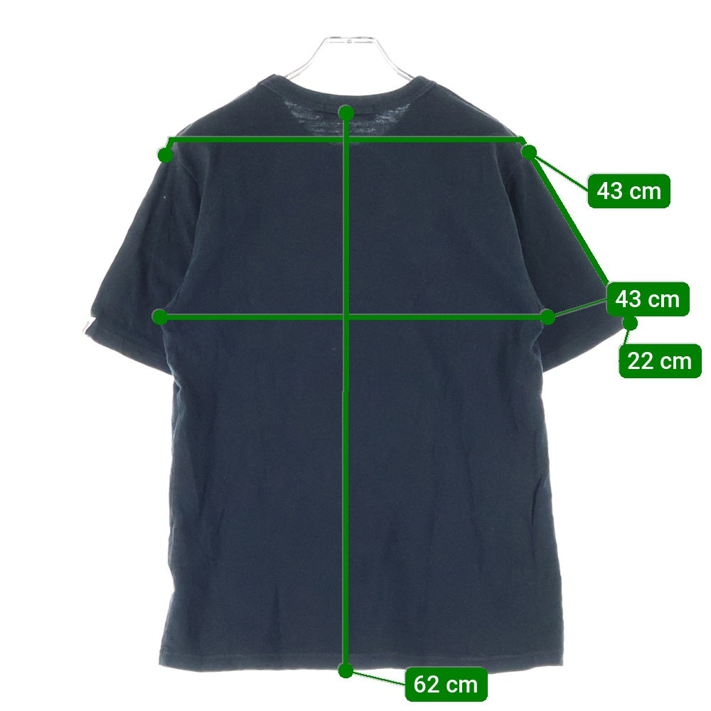 A BATHING APE(アベイシングエイプ) THE BAPE ザ ベイプ フロントロゴデザイン クルーネック カットソー 半袖Tシャツ ブラック