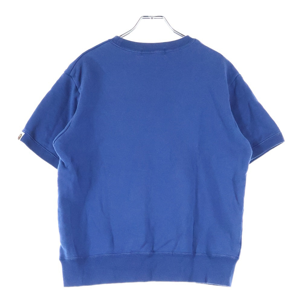 A BATHING APE(アベイシングエイプ) フロントロゴデザイン ベイビーマイロ クルーネック カットソー 半袖Tシャツ ブルー