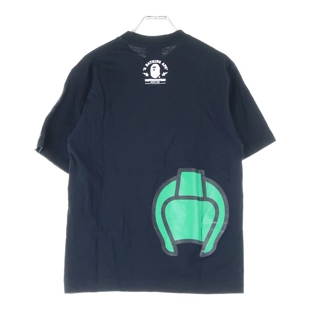 A BATHING APE(アベイシングエイプ) BABY MILO ベイビー マイロ 両面ロゴデザイン クルーネック カットソー 半袖Tシャツ ブラック