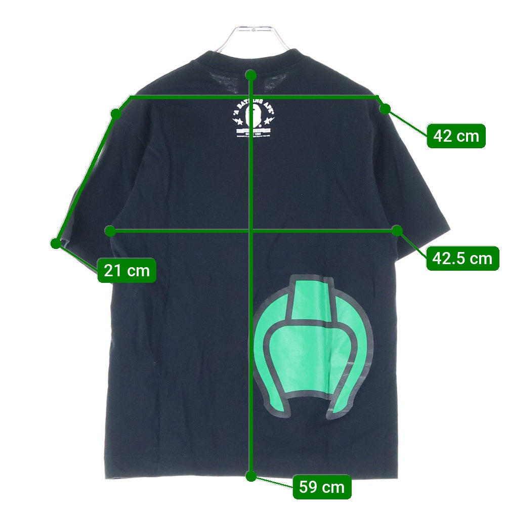 A BATHING APE(アベイシングエイプ) BABY MILO ベイビー マイロ 両面ロゴデザイン クルーネック カットソー 半袖Tシャツ ブラック