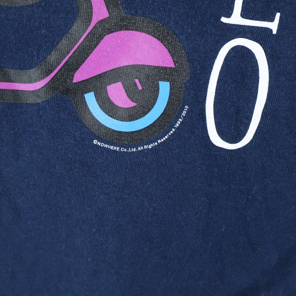 A BATHING APE(アベイシングエイプ) BABY MILO ベイビー マイロ フロントロゴデザイン クルーネック カットソー 半袖Tシャツ ネイビー