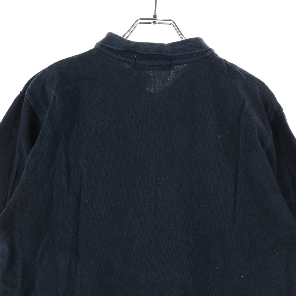 A BATHING APE(アベイシングエイプ) 胸ロゴデザイン カットソー 半袖 ポロシャツ ブラック