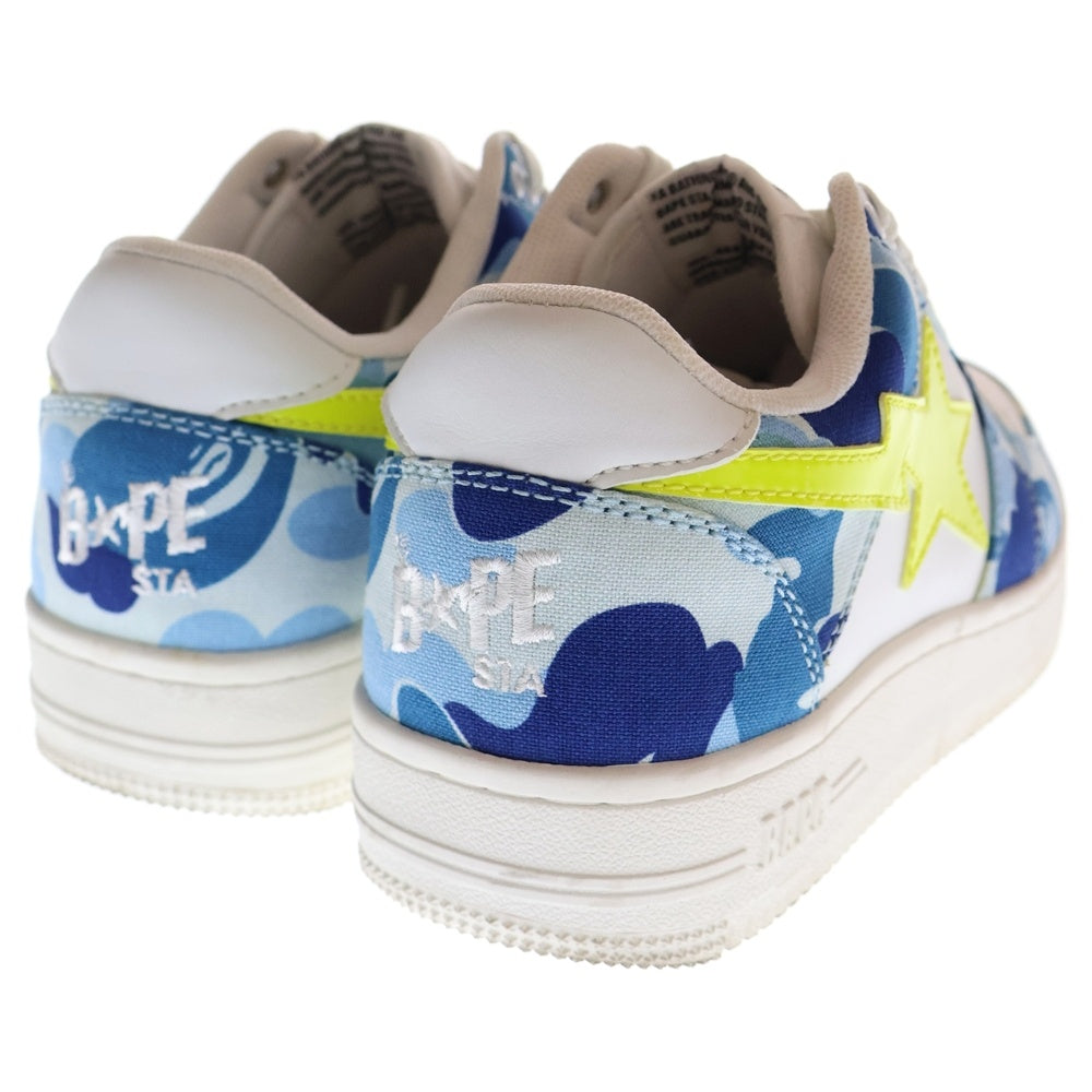 A BATHING APE(アベイシングエイプ) BAPE STAR ABC CAMO ベイプスター エービーシーカモ柄 ローカットスニーカー レディース ブルー/ホワイト US6/24cm