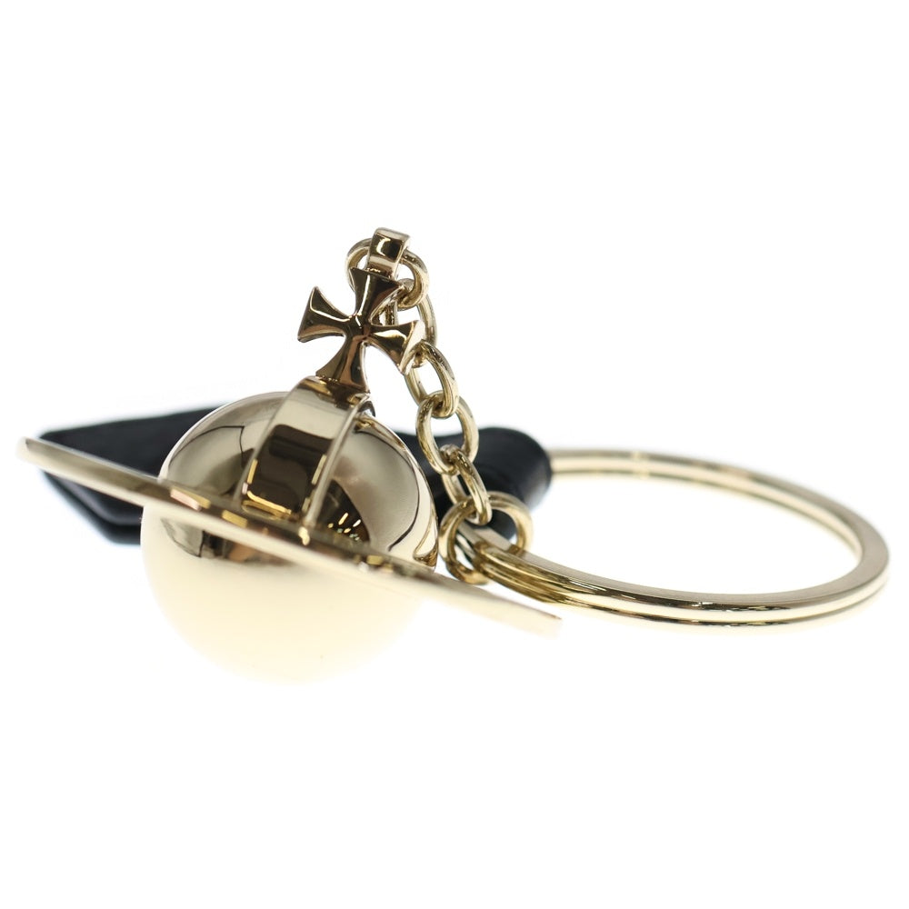 Vivienne Westwood(ヴィヴィアンウエストウッド) プラネットモチーフ レザー切り替え キーホルダー ゴールド 82030010