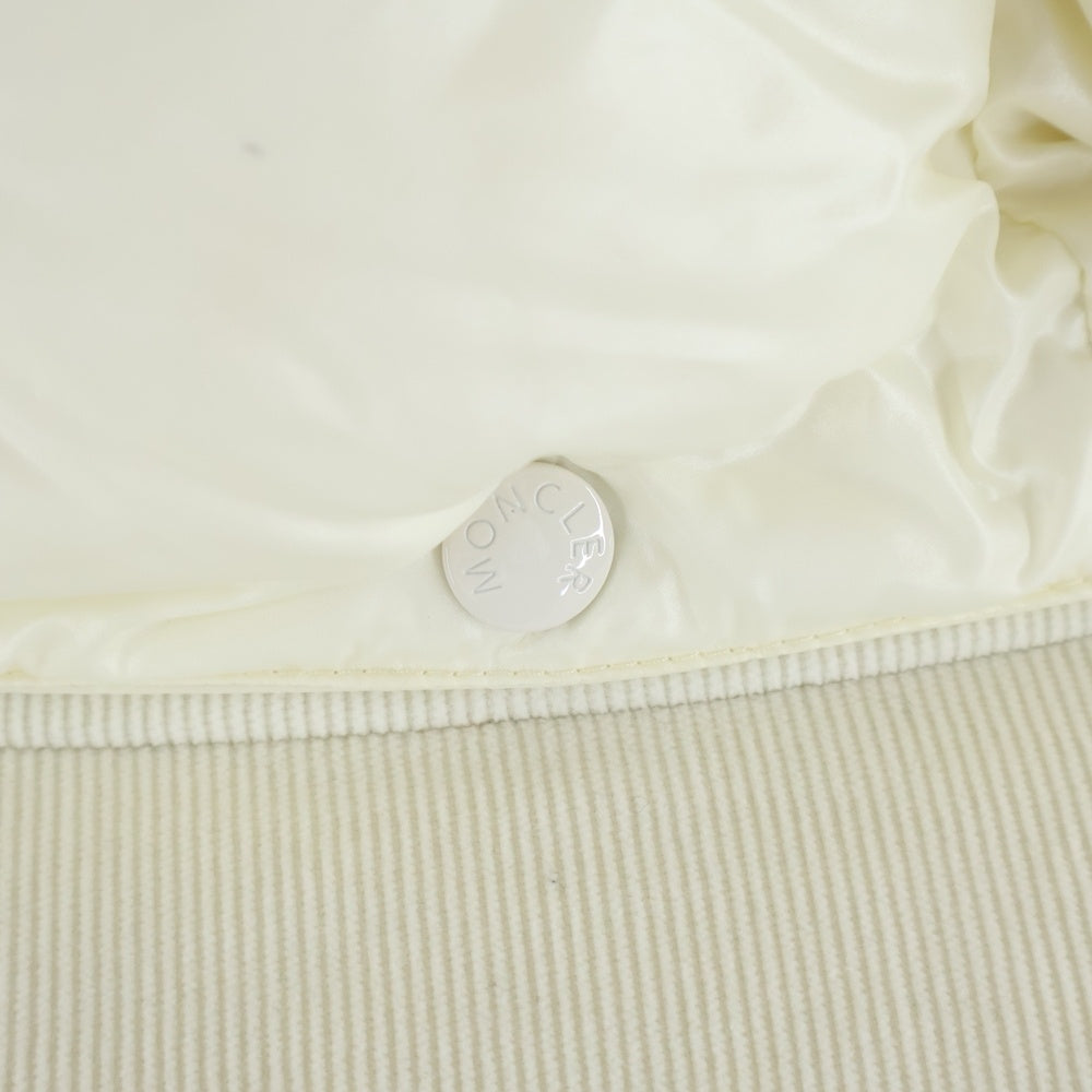 MONCLER(モンクレール) 20AW VIGNEMALE GIUBBOTTO ヴィニュマール ジュッボット マルチポケット フーデッド ジップアップ コーデュロイ ダウンジャケット ホワイト F20911B58000