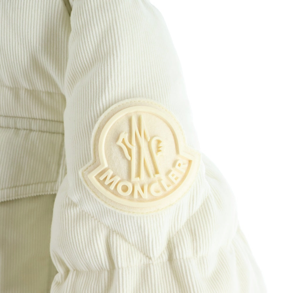 MONCLER(モンクレール) 20AW VIGNEMALE GIUBBOTTO ヴィニュマール ジュッボット マルチポケット フーデッド ジップアップ コーデュロイ ダウンジャケット ホワイト F20911B58000