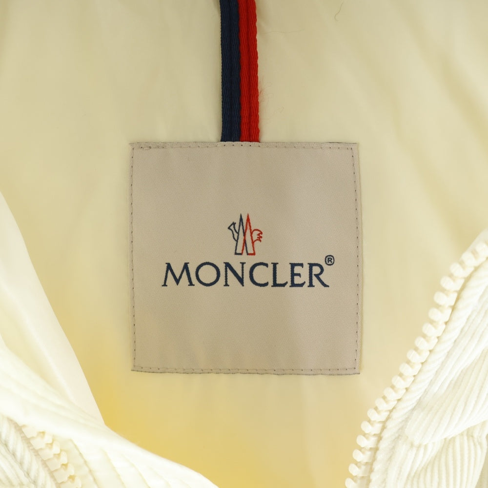 MONCLER(モンクレール) 20AW VIGNEMALE GIUBBOTTO ヴィニュマール ジュッボット マルチポケット フーデッド ジップアップ コーデュロイ ダウンジャケット ホワイト F20911B58000