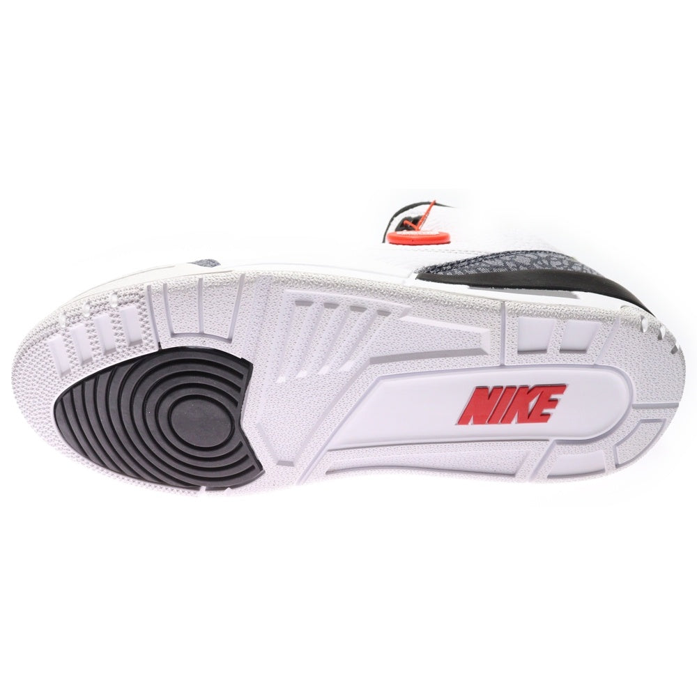 NIKE(ナイキ) AIR JORDAN 3 RETRO SE-T CO JP FIRE RED DENIM エアジョーダン3 レトロ ファイヤー レッド デニム ハイカットスニーカー ホワイト US9/27cm CZ6433-100