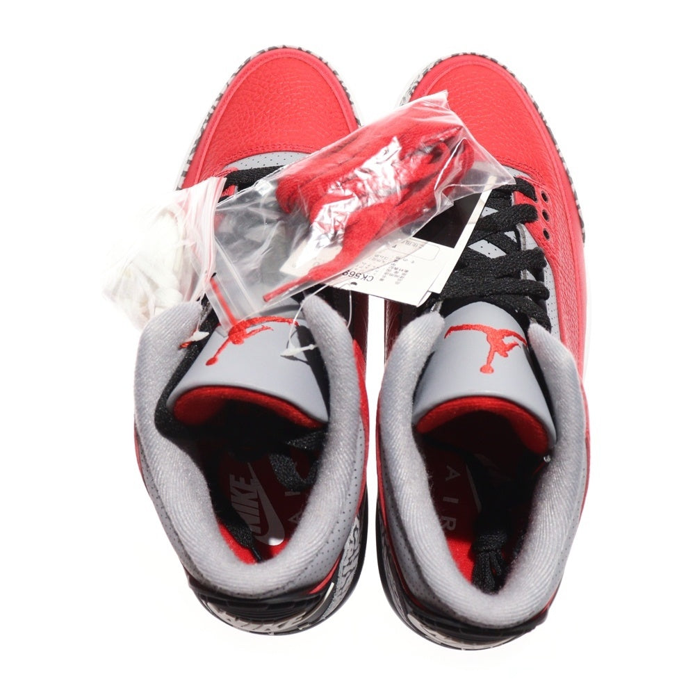 NIKE(ナイキ) AIR JORDAN 3 RETRO SE UNITE FIRE RED エアジョーダン3 レトロ SE ユナイトファイヤーレッド ハイカットスニーカー レッド US9/27cm CK5692-600